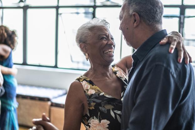 Elders dancing.