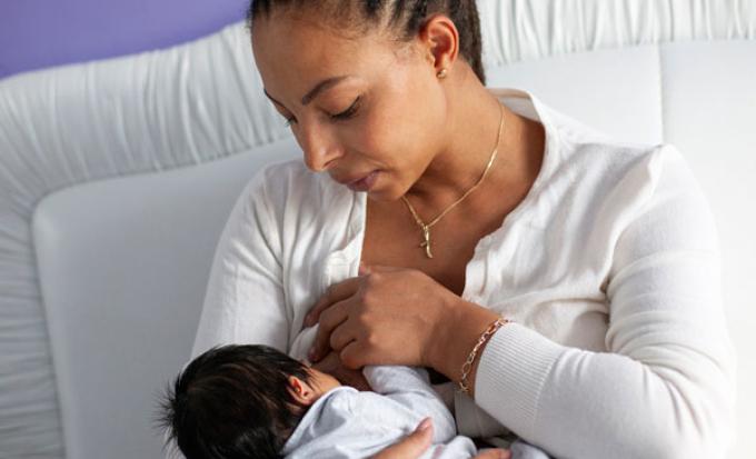 Newborn trying to breastfeed