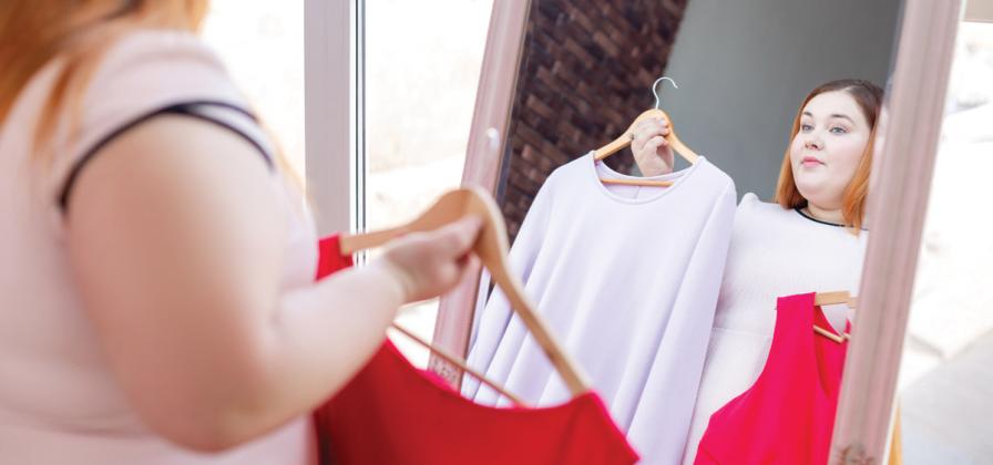 Look at shirt choices in mirror