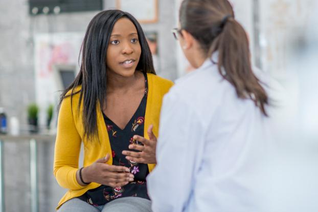 Patient consult with physician.