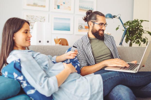 Couple taking online class for multiples pregnancy.