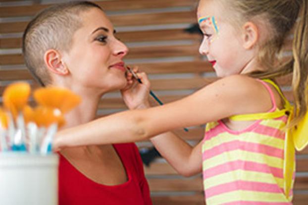 Skin care and makeup for oncology patient.